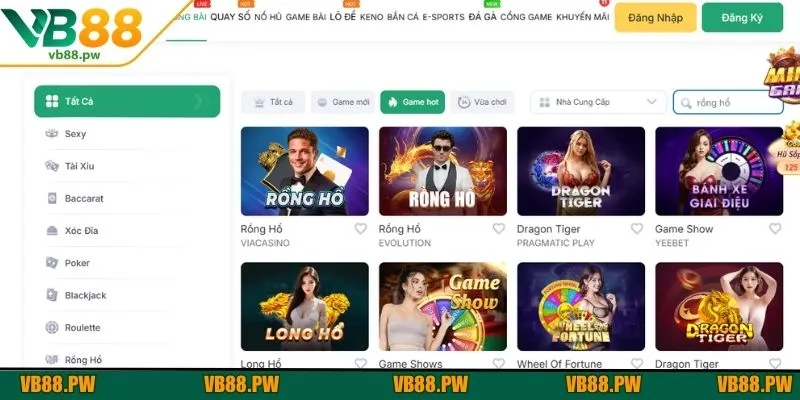 Dragon Tiger game bài đối kháng hấp dẫn và lôi cuốn tại VB88