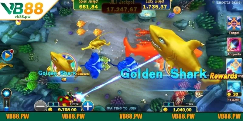 Giao diện đại dương sống động trong Jackpot Fishing