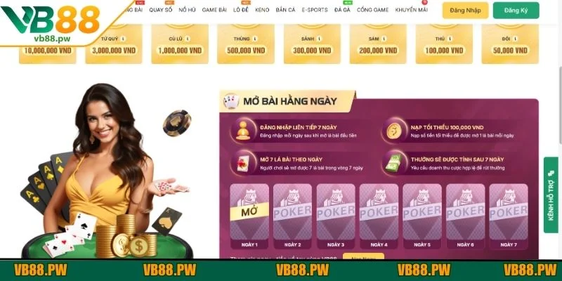 Tham gia điểm danh Poker mở bài trúng thưởng mang lại nhiều lợi ích thiết thực